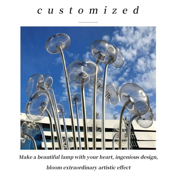 Custom Outdoor Large Color Butterfly Mascot Sculpture LED Lights Creative Square Street Light