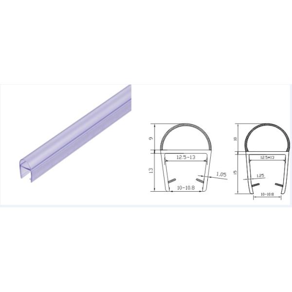 8-12 мм ПВХ водонепроницаемая резиновая стеклянная дверь для душа для прозрачных дверей