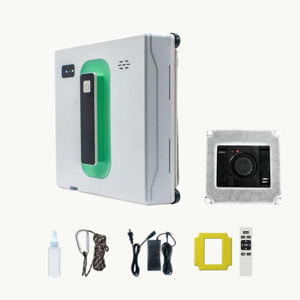 Fast Action Automatic Window Cleaner with 2500Pa Suction 65dB Noise and 500mAh Battery for Outdoor Use