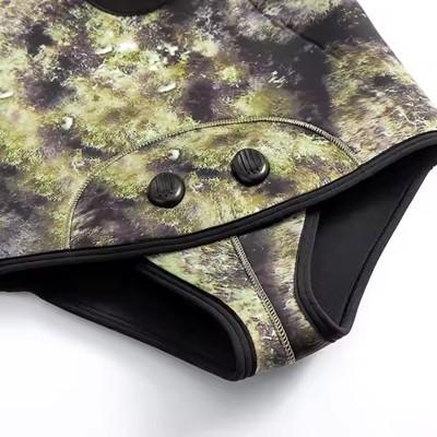 Camouflage 5mm spearfishing wetsuit Super Stretch underwater concealment For Men