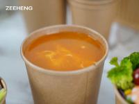 Cuenco amistoso de papel de Eco Kraft para la sopa y la ensalada