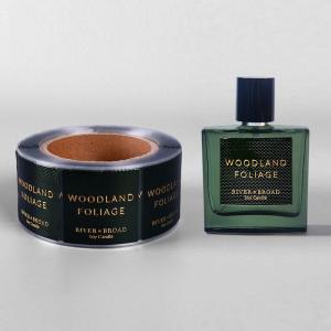 Embossed Texture Adhesive Sticker Label For Cosmetic And Perfume Packaging
