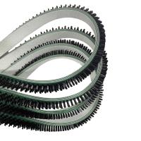 Pincéis de cintura plana flexíveis de couro de nylon para limpeza de transportadores
