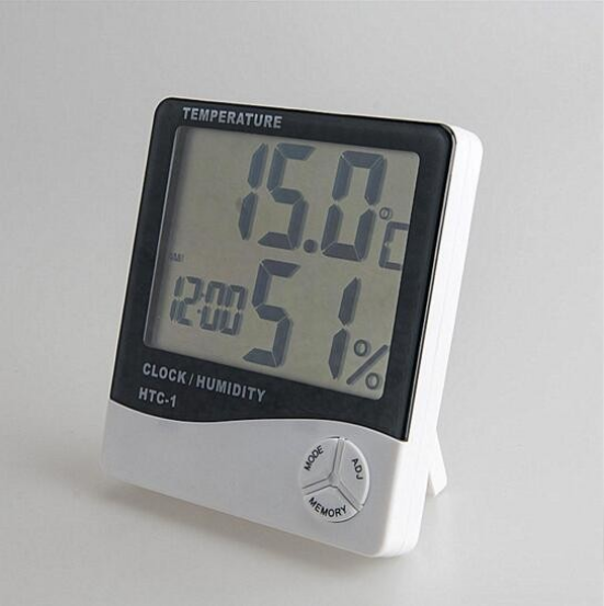 Hygrometer Indoor Temperature Thermometer Kampa HTC-1  Humidity Meter digital alarm clock LCD