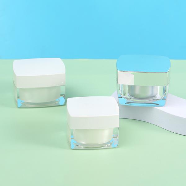 Acrylic Double Wall Nail Gel Jar for Customized Colors Makeup Plastic Cream Jar and Face Hand Hair Skin Care Body Scrub