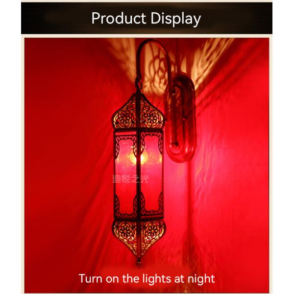 Hollow Design Luxury Vintage Copper Wall Light With E27 Bulb Base