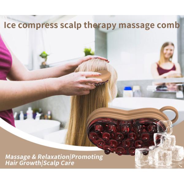 Massageur de cuir chevelu par la glace thérapeutique ️ Brosse à cheveux rafraîchissante réutilisable pour hommes, femmes et enfants ∙ Brosse en silicone OEM pour les salons de coiffure, les ensembles cadeaux, le spa et l'usage domestique