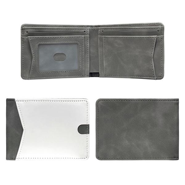 Mens Bifold Wallet Personalized Multiple Card Slots Sublimation Wallet Blanks