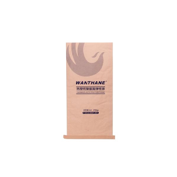 Kraft Paper Ziplock Food Grade Bags With Heat Seal Pp Woven Plastic Laminated