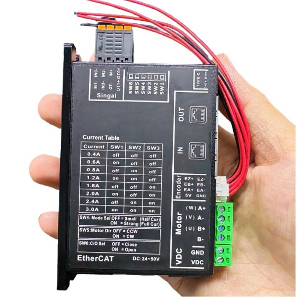 Communication Bus Ethercat Close Loop EC42 2phase Stepper Motor Driver For Nema17 Nema23 42 57 Motor Controller