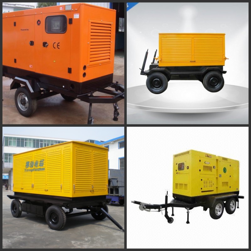 Electronic Starting Trailer Mounted Generator Water - Cooled With Perkins Engine