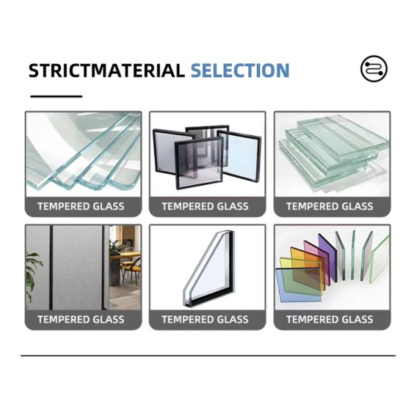 Modern Aluminum Alloy Thermal Break Anti-theft Thermal Insulation Folding Door Window Making Materials Double-layer Tempered