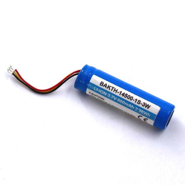 L'utilisation de la lumière de poisson BAKTH-14500-1S-3W 3.7V 800mAh Piles rechargeables au lithium-ion avec sortie de plomb