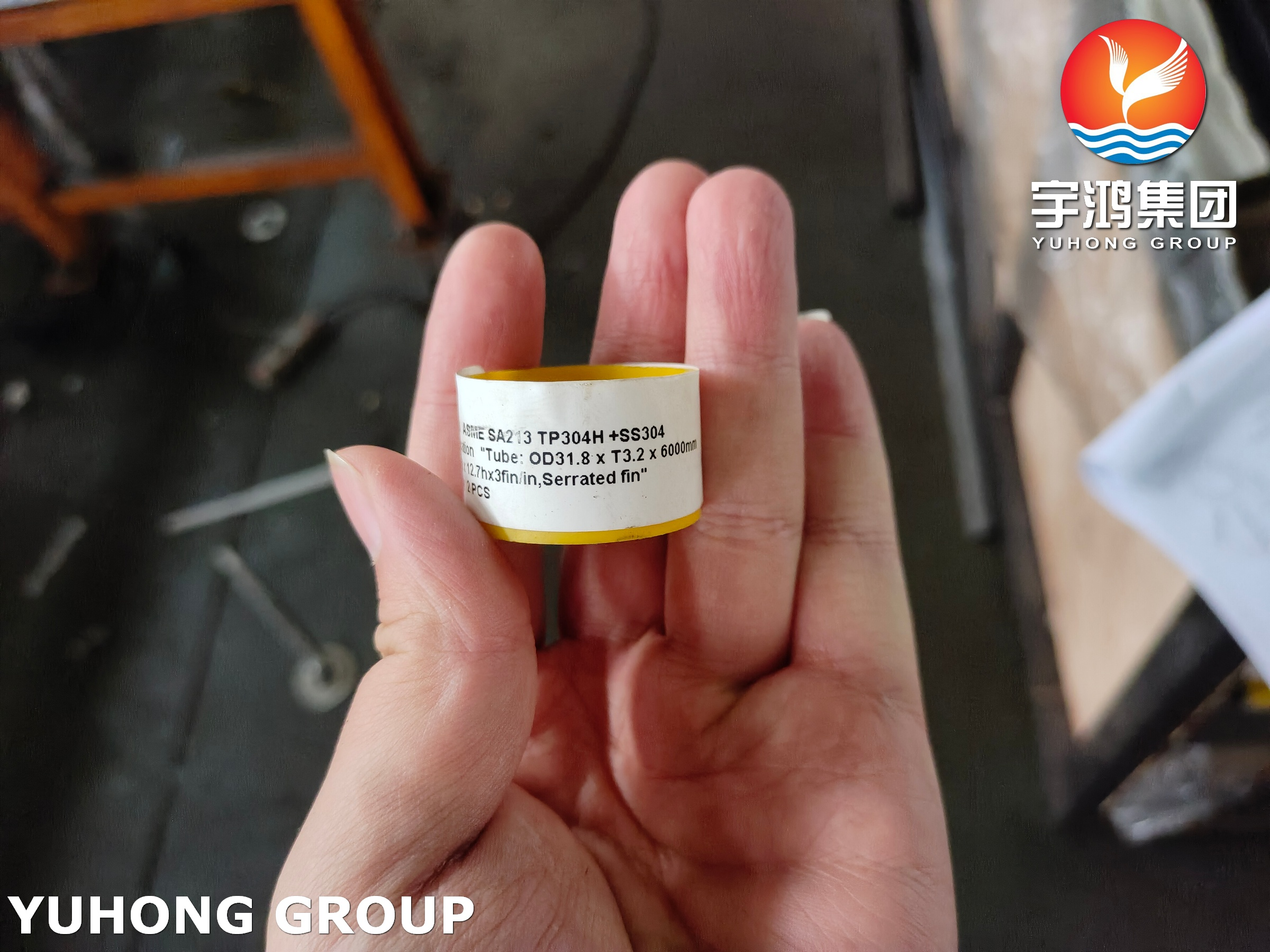 ASME SA213 TP304H Serrated Finned Tube with SS304 Fins For HRSGs and Boilers