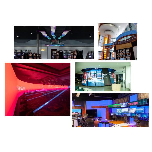 Flexible LED Display P3 Soft Rubber Module Matrix Spinning Frame For Church/School/KTV/Shopping Mall