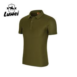Casual Homem Cotton Polo T-shirts Desporto Grande bordado Tricoteado