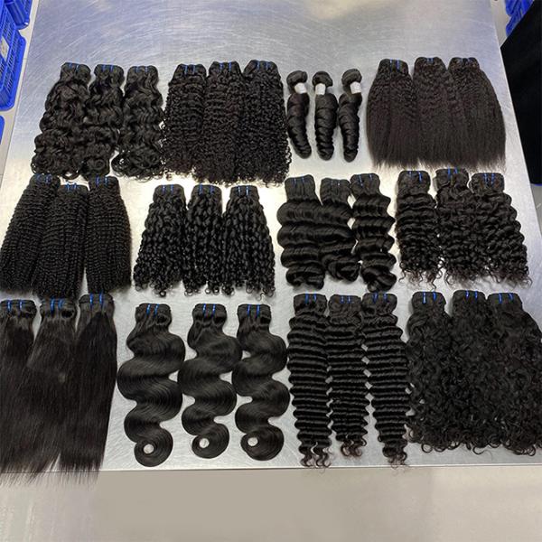 Wholesale 100% Virgin Cuticle Aligned Cheap Natural Black Deep Wave Unprocessed Raw Brazilian Human Hair Bundles