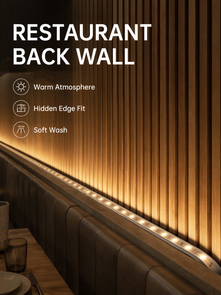 IP66 Flexible LED Wall Washer 48LED/M 18W DC24V Ra80 DMX512 Optional For Facade Lighting