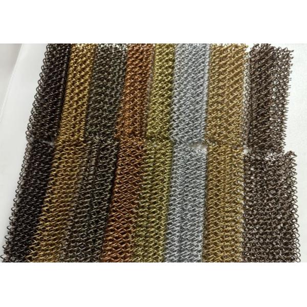 Aluminium Metal Decorative Mesh Curtain Chain Drapery Fabric Fireplace Wire Mesh Metal Coil Mesh Ceiling Curtain