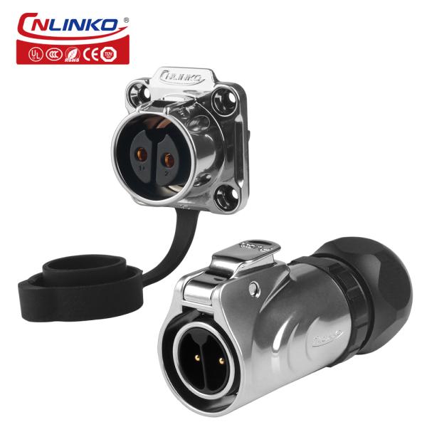 Cnlinko Connector Manufacturer LP20 2 Pin IP68 Screw Type Waterproof Wire Connector