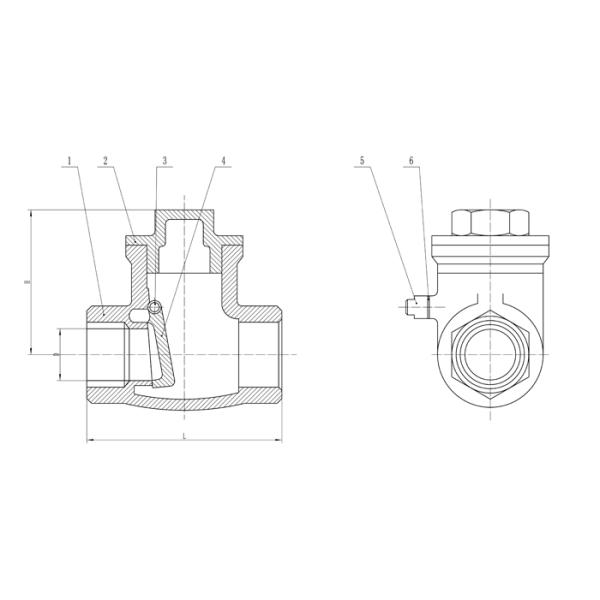 Односторонний наддув задерживающего клапана 200ПСИ качания дюйма Дукбилл 1/2 нержавеющей стали Нонретурн