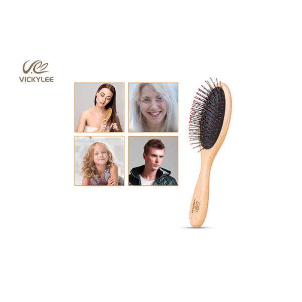 Slender Oval Shape 23cm Wooden Handle Hair Brush