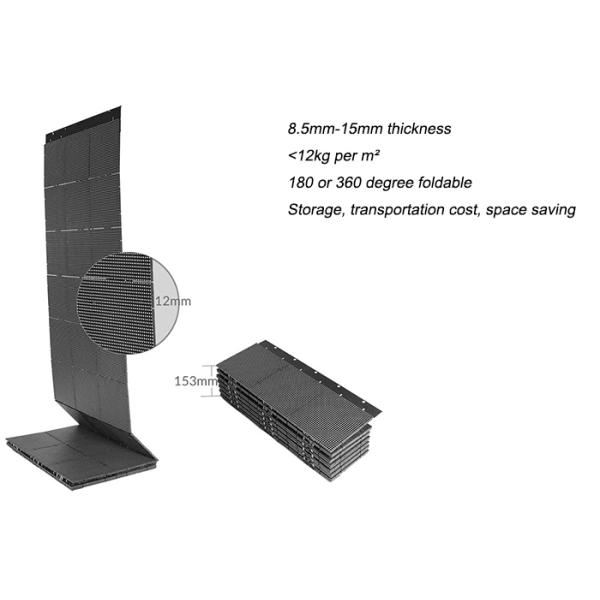 360 Degree Folable LED Display Stage Hanging Backdrop Slim Advertising Board