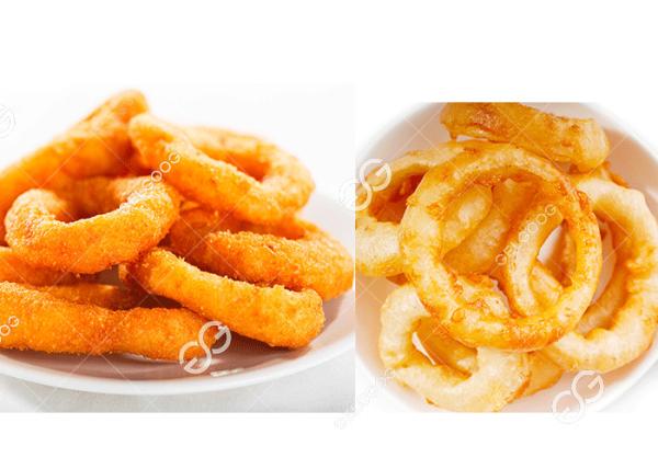 Gas Heating Onion Ring Automatic Fryer Machine Continuous Onion Fryer Equipment