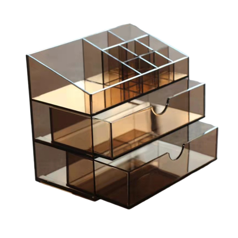 Custom Multifunctional Dresser Lipstick Cosmetics Storage Box Transparent Plastic Injection Acrylic Multi-Layer Drawer Type