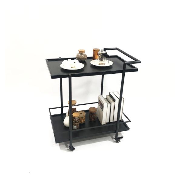 Mail Packing N 3 Tier Steel Trolley Simple Design Foldable Mini Food Serving Hotel/Tea