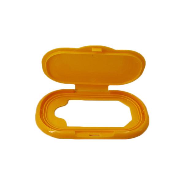 Yellow Wet Wipes Packaging 109mm Plastic Flip Top Cap