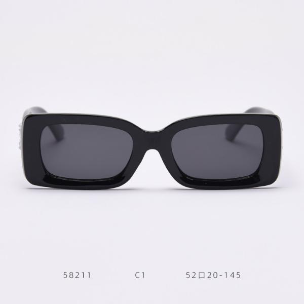 Colorful Lens Small 143MM Trendy Rectangle Frame Sunglasses BSCI TR90