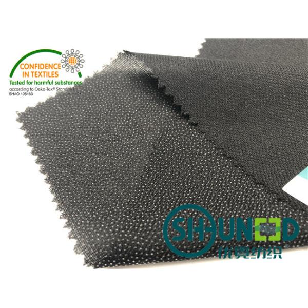 Black PA Coated Woven Interlining Twill Woven Stretch Interfacing