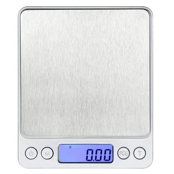 Mini pantalla LCD digital de bolsillo Joyería Balanza para medir el peso Tamaño del producto 105 * 125 * 18mm fuente de alimentación Batería