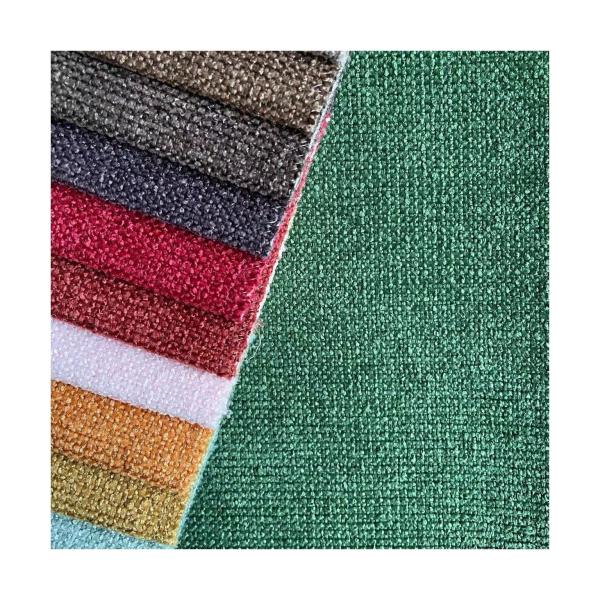 Chenille Linen Sofa Fabric Anti Pill Abrasion Resistant With Weave Style