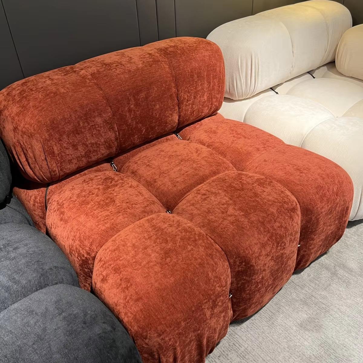 Modern Reclining Upholstered Eco-Friendly Vacuum Packing Fabric 35D Sponge Modular Sectional Sofa Set for Living Room