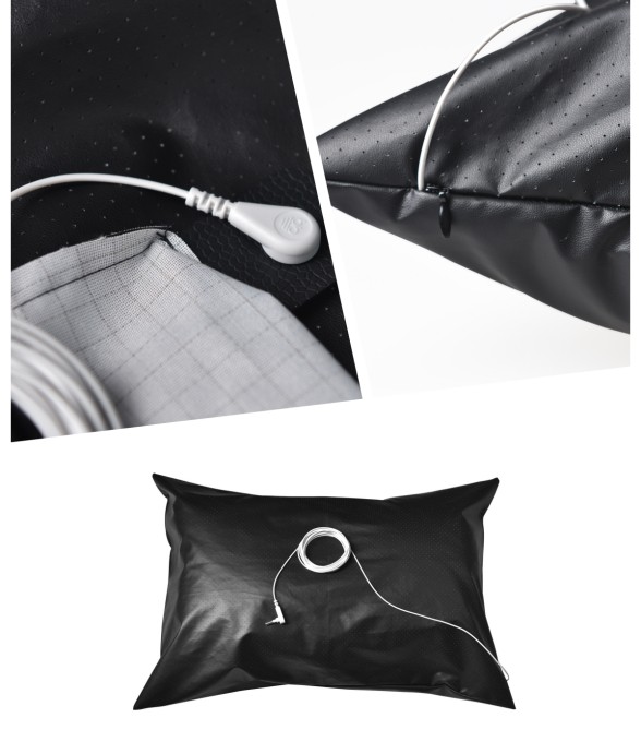 Maxsharer Ground Therapy Silver Cotton Leather Yarn Dyed Woven 140mm Sleep Mat Full Coverage 'Easy-Setup' 4 Corner Straps