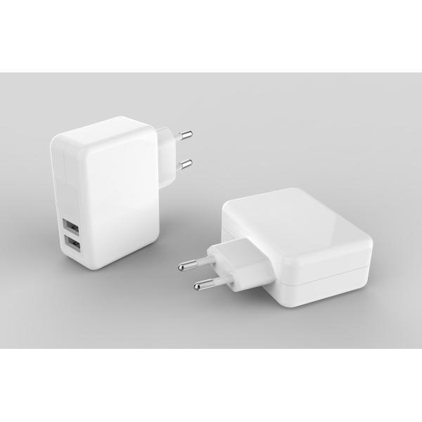 CE 2 Ports 5V4.8A EU Charger Adapter
