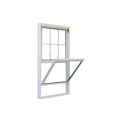 Waterproof Single Hung Vinyl Windows American Style UPVC Vertical Sliding Windows