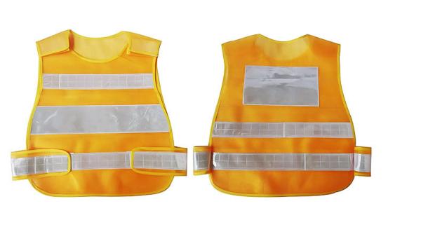 Chemical Fiber Lattice Yellow Security Hi Vis Vest ISEA Class 2