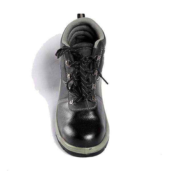 Anti Smash Men'S Safety Footwear Embossed Cow Leather Boot Shoes Steel Toe