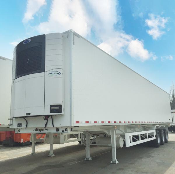 47ft 3 Axle Chill and Frozen Refrigerated Truck Trailer with Portal Stainless Steel Body