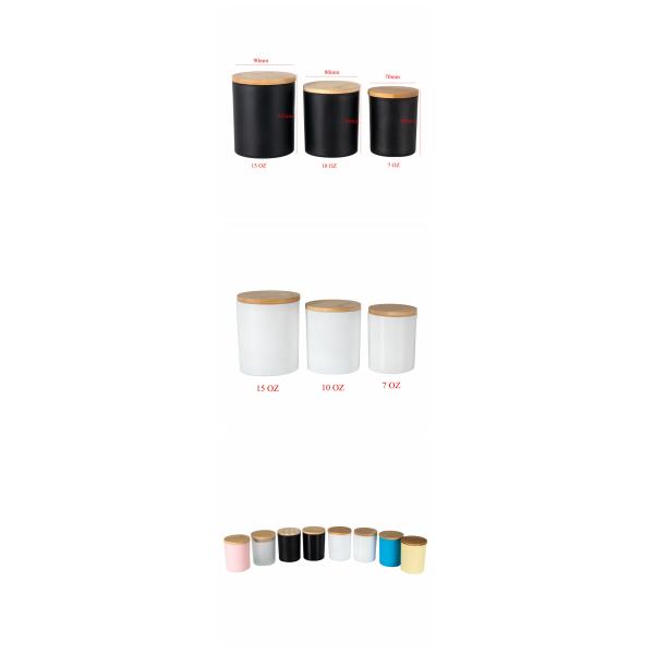 7OZ Matte White Candle Jar Empty Frosted Glass Candle Jars With Lids