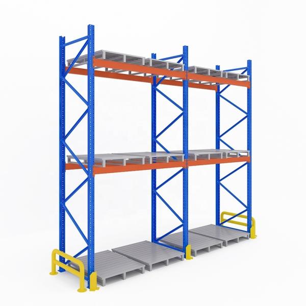 Rack de aço metálico para armazém de carga pesada pallet de armazenamento de 3 camadas