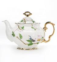 Chasse à thé en céramique chinoise Bouilloire de design floral Chasse à thé de grande capacité pour le thé de l'après-midi