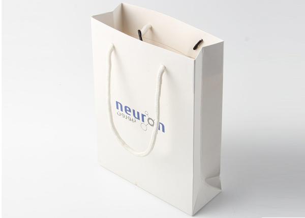 Matte Lamination Surface Finish Paper Handle Shopping Bags For Jewelry Packing
