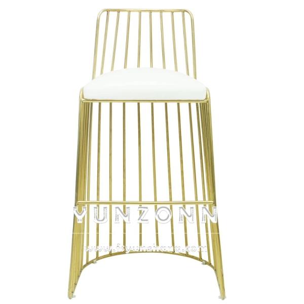 Antique Vintage Stool Bar Pub Table Chair Set Stainless Steel Plywood Sponage