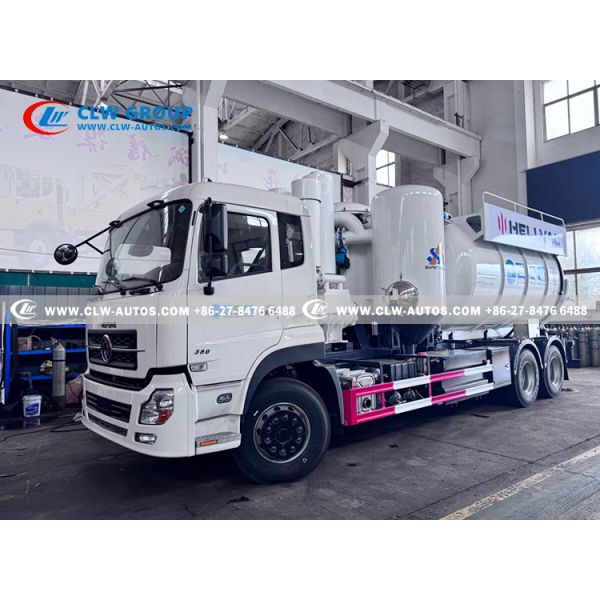 Dongfeng 6x4 Sand-Suction Truck with 12-15m³ Capacity, Cyclone Dust Collector & Two-Stage Overflow Protection