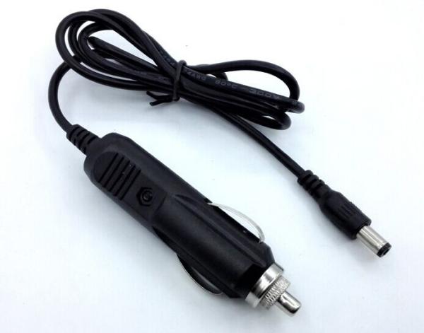 12V1A Car Vehicle Charger with cable 1.2m 1.5m 1.8m dc cable  5.5*2.1*10mm dc jack plug
