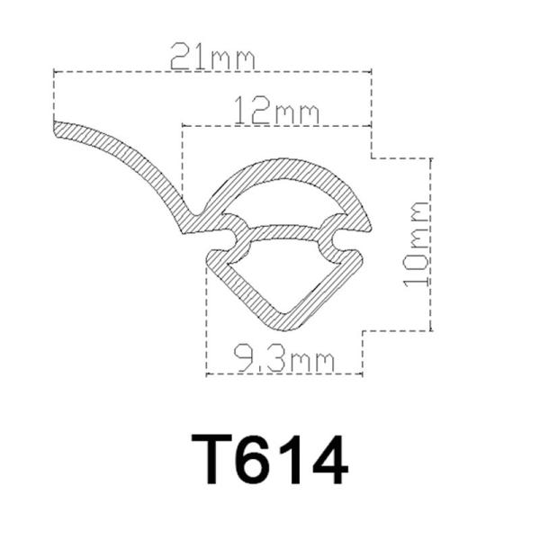 12*10mm PVC Rubber Strip For Aluminum Door Age Resistance